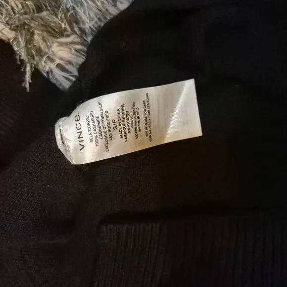 Vince Oversize Minimalist Cashmere Turtleneck Sweater With Side Slits - Picture 7 of 9